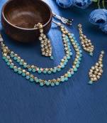 Blue pearl necklace-sets