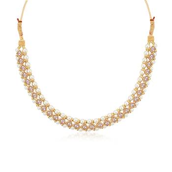 Gold pearl necklace-sets 5