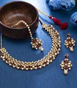 Pink pearl necklace-sets