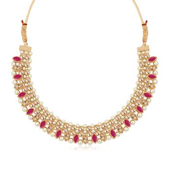 Pink pearl necklace-sets 5