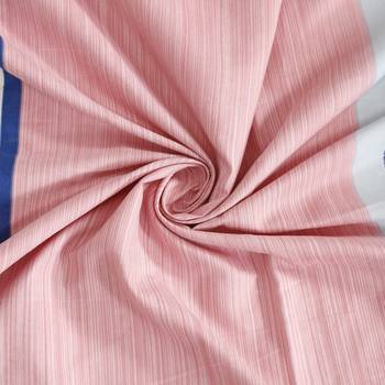 Linear design    Cotton Blend Double Bedsheet with   Pillow Covers  Pink 3