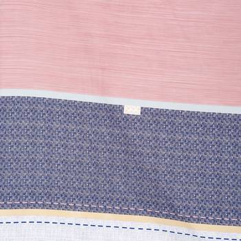 Linear design    Cotton Blend Double Bedsheet with   Pillow Covers  Pink 6