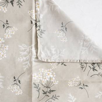 Floral design    Cotton Extra Large Double Bedsheet with   Pillow Covers  Beige 4