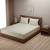 Floral design    Cotton Blend Fitted Double Bedsheet with   Pillow Covers  Beige