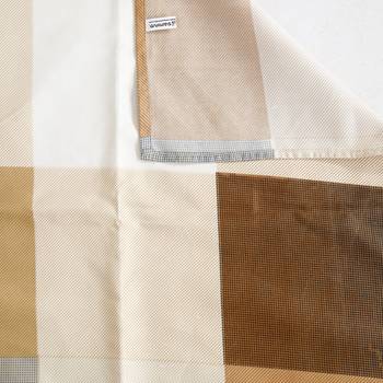 Checked design    Cotton Blend Fitted Double Bedsheet with   Pillow Covers  Beige 5