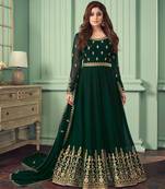 Green work georgette salwar