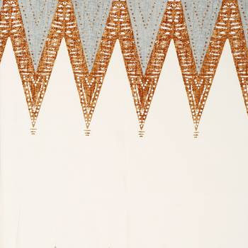 Geometric design    Cotton Blend Double Bedsheet with   Pillow Covers  Beige 6