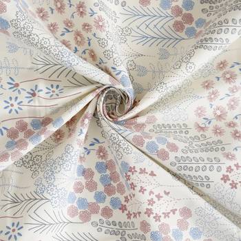 Floral design    Cotton Extra Large Double Bedsheet with   Pillow Covers  Beige 3