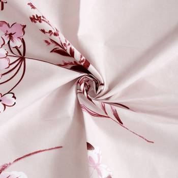 Floral design    Cotton Extra Large Double Bedsheet with   Pillow Covers  Pink 3