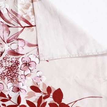 Floral design    Cotton Extra Large Double Bedsheet with   Pillow Covers  Pink 5