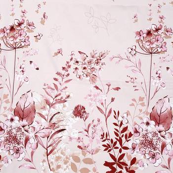 Floral design    Cotton Extra Large Double Bedsheet with   Pillow Covers  Pink 6