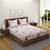 Floral design    Cotton Blend Fitted Double Bedsheet with   Pillow Covers  Pink