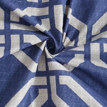 Geometric design    Cotton Extra Large Double Bedsheet with   Pillow Covers  Blue 3
