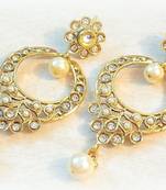 Gold Pearl danglers-drops