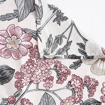 Floral design    Cotton Blend Double Bedsheet with   Pillow Covers  Pink 4