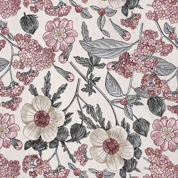 Floral design    Cotton Blend Double Bedsheet with   Pillow Covers  Pink 6