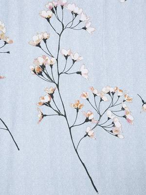Floral print         Cotton Fitted Double Bedsheet with   Pillow Covers   Blue 3