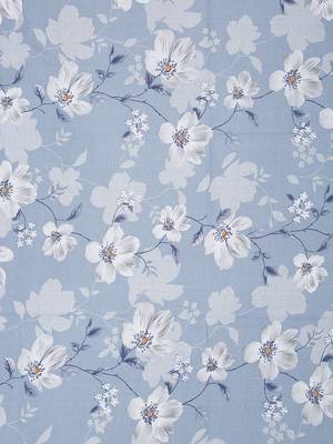 Floral print    Cotton Extra Large Double Bedsheet with   Pillow Covers   Blue 3