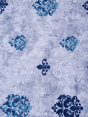 Ethnic print  40  Cotton Extra Large Double Bedsheet with   Pillow Covers  Blue 3