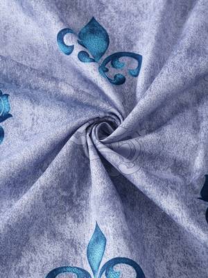 Ethnic print  40  Cotton Extra Large Double Bedsheet with   Pillow Covers  Blue 5