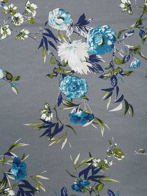 Floral print  40      Cotton Fitted Double Bedsheet with   Pillow Covers   Grey 3
