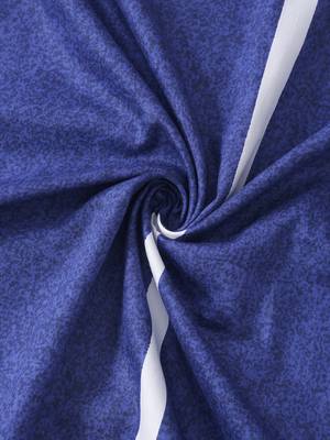 Striped print  40      Cotton Double Bedsheet with   Pillow Covers   Blue 4