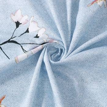 Floral design         Cotton Single Bedsheet With   Pillow Cover   Blue 3