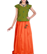 Shivangi Pure Cotton Plain Border Pavadai Set !!! – AN89OR