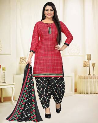 Pink printed cotton salwar 1