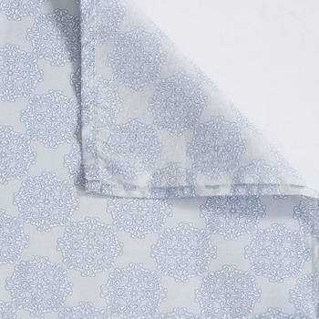 Floral design    Cotton Single Bedsheet With   Pillow Cover   Blue 4