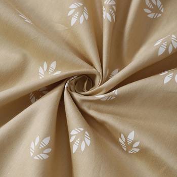 Geometric design  40      Cotton Single Bedsheet With   Pillow Cover   Beige 3