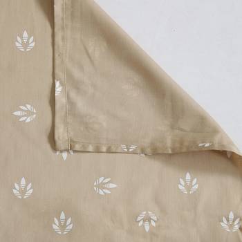 Geometric design  40      Cotton Single Bedsheet With   Pillow Cover   Beige 5
