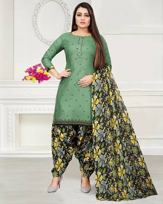 Green printed cotton salwar 1