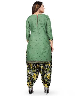Green printed cotton salwar 2