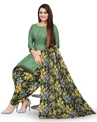 Green printed cotton salwar 3