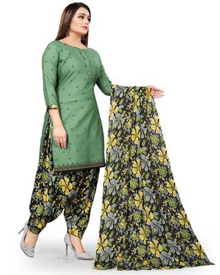 Green printed cotton salwar 4