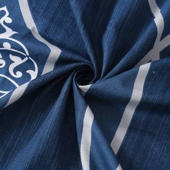 Ethnic Motifs design  40      Cotton Single Bedsheet With   Pillow Cover   Blue 3