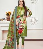 Green printed cotton salwar