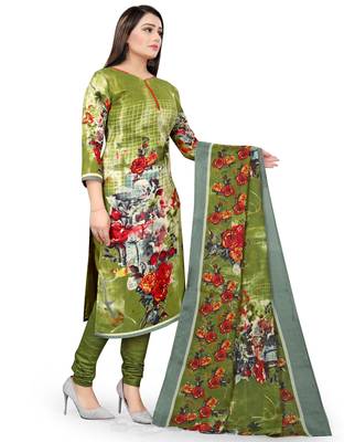 Green printed cotton salwar 4