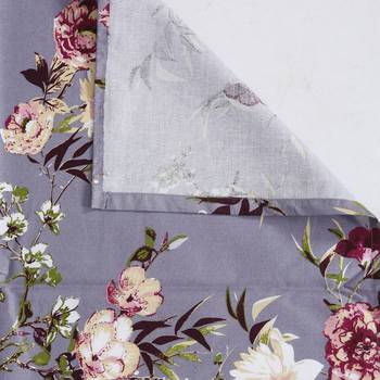 Floral design  40      Cotton Single Bedsheet With   Pillow Cover   Grey 4