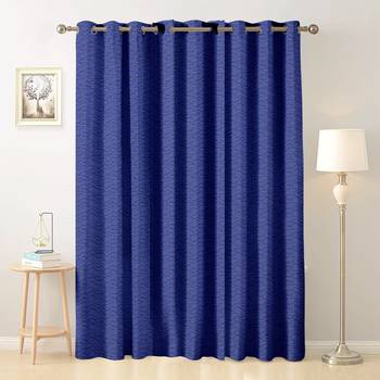 blue polyester Printed Net  curtain 1
