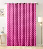 Pink polyester Printed Net  curtain