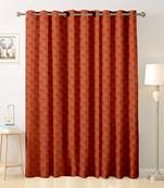 Orange polyester Printed Net  curtain