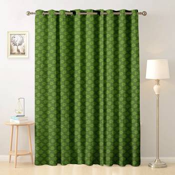 Green polyester Printed Net  curtain 1