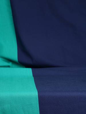 40  Stripes Print Cotton Single Bed Sheet with   Pillow Cover   Blue  Green 3