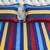 40  Stripes Print Cotton Fitted Double Bed Sheet with   Pillow Cover   Blue  Yellow