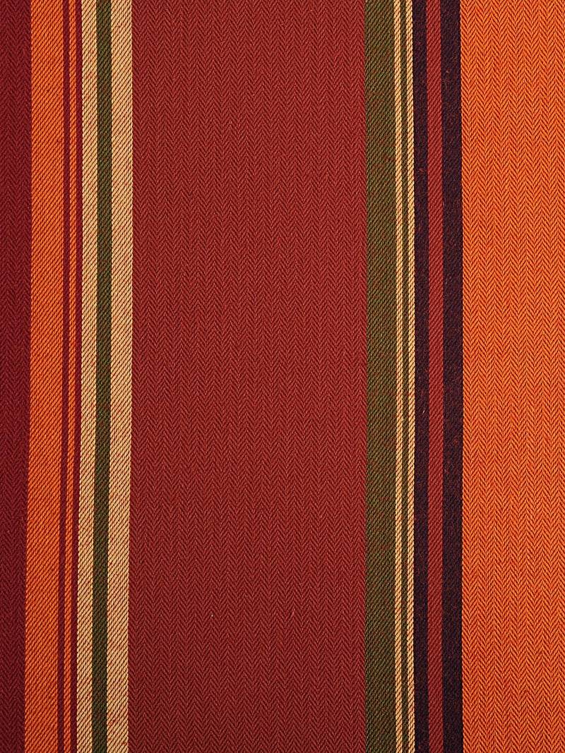 40  Stripes Print Cotton Fitted Double Bed Sheet with   Pillow Cover   Burgundy  Brown