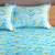 0  Floral Print Cotton Single Bed Sheet with   Pillow Cover   Turquoise  Yellow