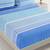 0  Stripes Print Cotton Double Bed Sheet with   Pillow Cover   Blue  White