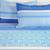 0  Stripes Print Cotton Double Bed Sheet with   Pillow Cover   Blue  White